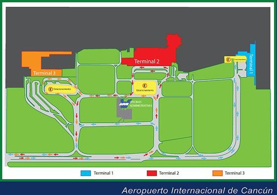 Cancun Airport 3 Cancun Airport Map