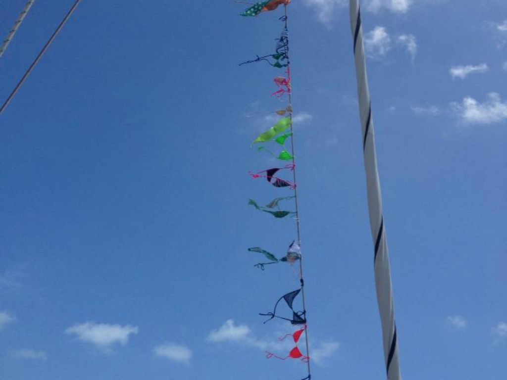 Cancun Boobs Cruise Bikini Top Flag