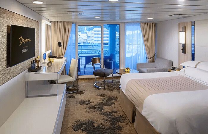 Desire Cruise 2023 - Greek Islands 9 Club Continent Suite Bedroom