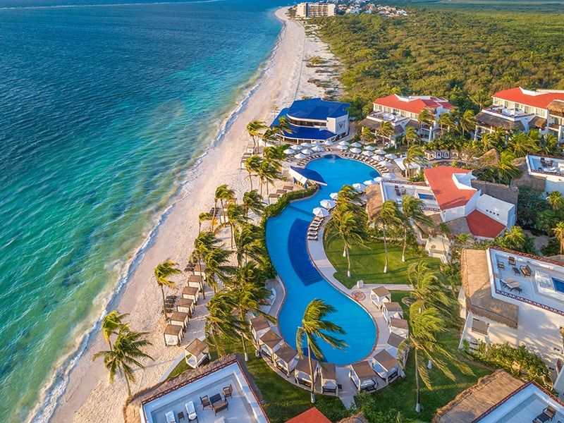 a swimming pool and a beach