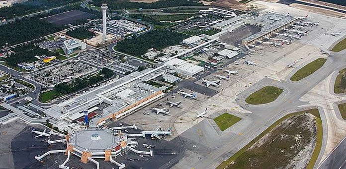 Cancun Airport aerial view