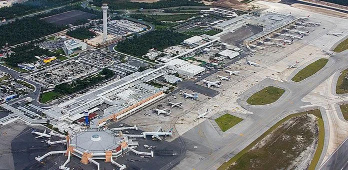 Cancun Airport aerial view