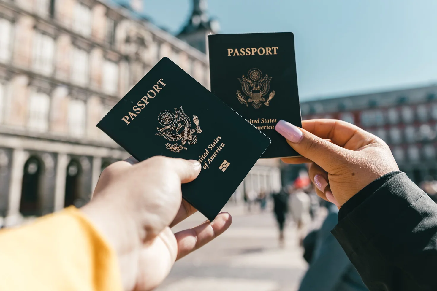 Travellers holding two United States passports