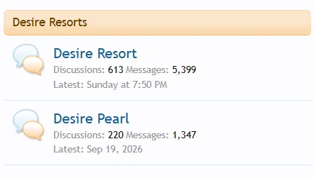 Cancuncare forum listing Desire Resort and Desire Pearl discussions