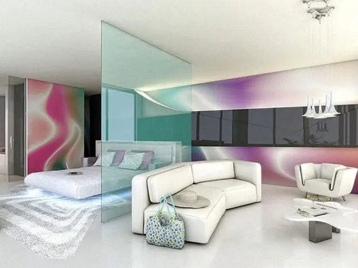 2017 design rendering of an Oceanfront Master Suite living room