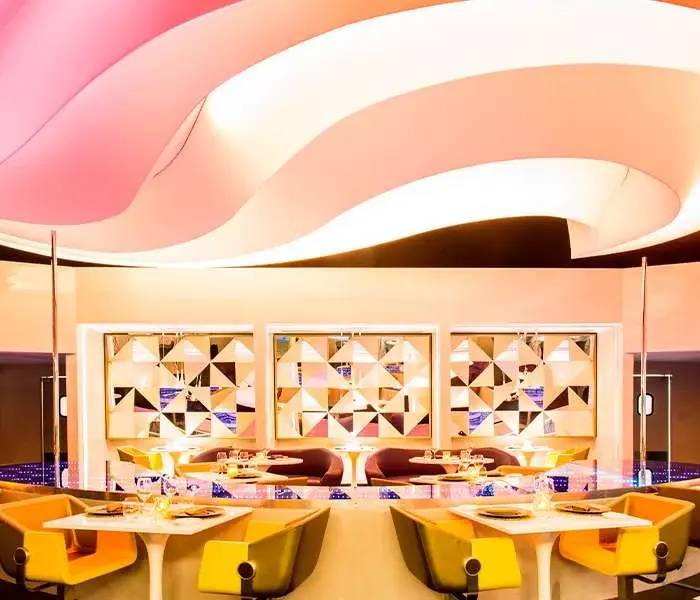 Dining room at She couples restaurant in Temptation Cancun Resort