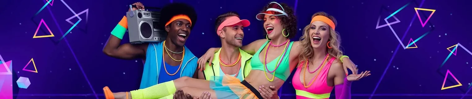 Temptation Resort Retro Neon theme-night promotional photograph